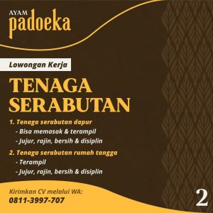 Lowongan Kerja Waiter/ess, Tenaga Serabutan untuk Ayam Padoeka di Denpasar