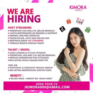 Lowongan Kerja Supervisor, Host, Talent / Model, Team Kreatif, Shopkeeper Kimora Jewelery di Bali