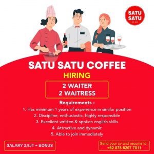 Lowongan Kerja Waiter dan Waitress untuk Satu Satu Coffee penempatan di Canggu, Badung 