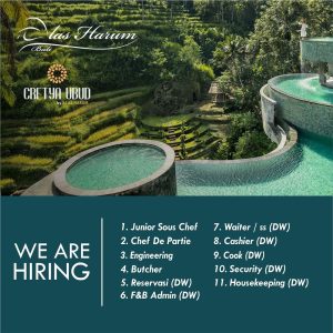 Lowongan Kerja Junior Sous Chef, CDP, Engineering, Butcher, Daily Worker untuk Cretya Ubud di Gianyar 
