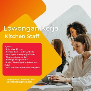 Lowongan Kerja sebagai Kitchen Staff dan Frontliner untuk Soemo Bali penempatan kerja di Denpasar