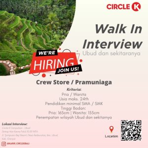 Lowongan Kerja sebagai Pramuniaga (Crew Store untuk Circle K di Bali
