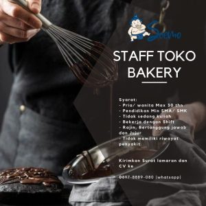 Lowongan Kerja sebagai Staff Toko Bakery untuk Soemo Cream Puff penempatan kerja di Denpasar
