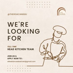 Lowongan Kerja sebagai Head Kitchen Team untuk The Goa Cat Cafe Canggu penempatan di Badung
