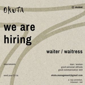 Lowongan Kerja Waiter/ Waitress, Cook, Barista untuk Okuta Bali penempatan kerja di Kintamani, Bangli