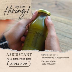 Lowongan Kerja sebagai Assistant untuk Belter’s Cold Press Juice & Jamu di Kerobokan, Badung