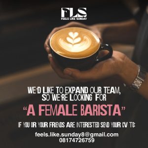 Lowongan Kerja Female Barista Staff untuk Feels Like Sunday Bali penempatan di Kuta, Badung 
