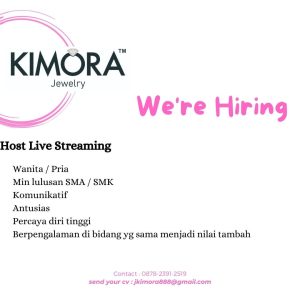 Lowongan Kerja Sales, Host, Talent, Spv Sales, Digital Marketing untuk Kimora Jewelry di Bali