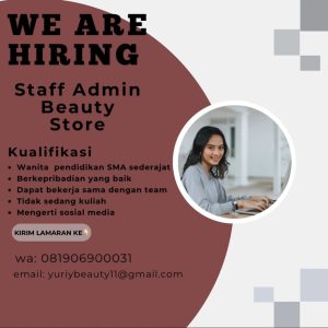 Lowongan Admin untuk Benings Store Dalung/Yuriy Beauty Aesthetic Penempatan di Badung
