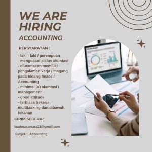 Lowongan Kerja Sebagai Accounting untuk Kuah Nusantara Penempatan di Kuta, Badung