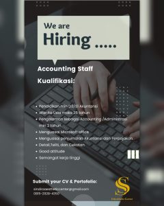 Lowongan Kerja Sebagai Accounting Staff untuk S Aesthetic Center Penempatan di Denpasar