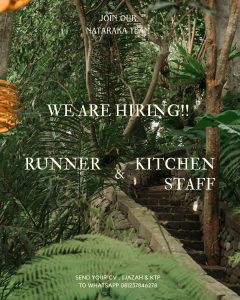 Lowongan Kerja Sebagai Runner dan Kitchen untuk Nataraka Bali Penempatan di Denpasar