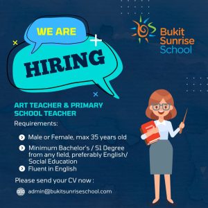 Lowongan Kerja Sebagai Art Teacher & Primary School Teacher untuk Bukit Sunrise School Penempatan di Ungasan, Badung