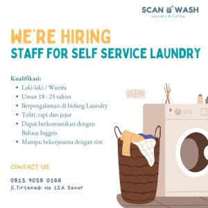 Lowongan Kerja Sebagai Staff untuk Scan Wash Laundry & Coffee Penempatan di Sanur, Denpasar 
