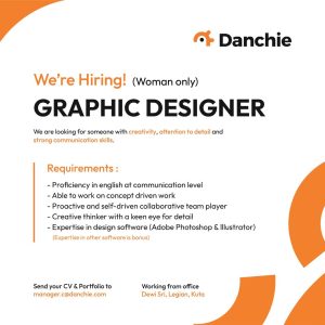 Lowongan Kerja Sebagai Graphic Designer untuk Danchie Penempatan di Legian, Badung