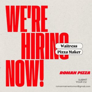 Lowongan Kerja Sebagai Waitress, Pizza Maker untuk Roman Pizza Penempatan di Badung
