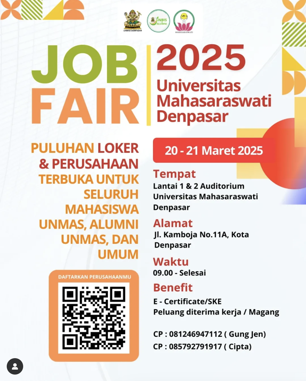 Job Fair Universitas Mahasaraswati Denpasar 2025
