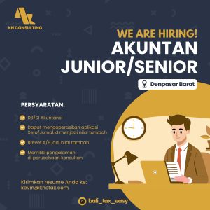 Lowongan Kerja Sebagai Akuntan Junior/Senior untuk KN Consulting Penempatan di Padangsambian, Denpasar