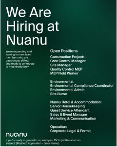 Lowongan Kerja Sebagai Cost Control Manager, Site Manager, Quality Control MEP, MEP Field Worker, Dll untuk PT. Wooden Fish Village Penempatan di Tabanan