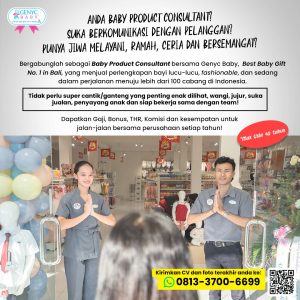Lowongan Kerja Sebagai Baby Product Consultant, Kasir, Admin untuk Genyc Baby Penempatan di Bali