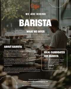Lowongan Kerja Sebagai Barista untuk Miya Social Penempatan di Badung