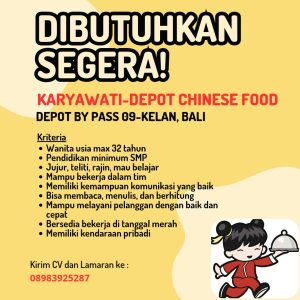 Lowongan Kerja Sebagai Karyawati untuk Depot By Pass 09 Penempatan di Kelan, Badung