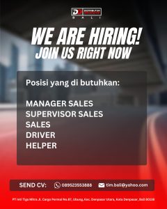 Lowongan Kerja Sebagai Manager Sales, Supervisor Sales, Sales, Driver, Helper untuk PT Inti Tiga Mitra Penempatan di Ubung, Denpasar
