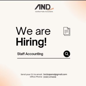 Lowongan Kerja Sebagai Staff Accounting untuk AND Certified Public Accountants Penempatan di Bali