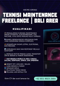 Lowongan Kerja Sebagai Teknisi Maintenance Freelance untuk Cuci Helm Oto Penempatan di Bali