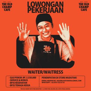 Lowongan Kerja Sebagai Waiter/Waitress untuk The Old Champ Cafe Penempatan di Dalung, Badung