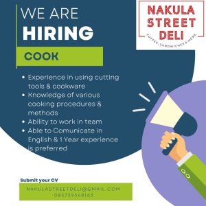 Lowongan Kerja Sebagai Cook untuk Nakula Street Deli  Penempatan di Badung