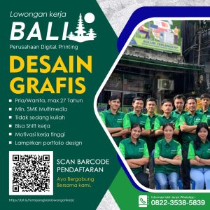 Lowongan Kerja Sebagai Desain Grafis untuk Bali Stars Promosindo Penempatan di Bali