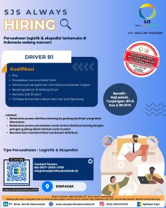 Lowongan Kerja Sebagai Driver B1 untuk SJS Penempatan di Denpasar