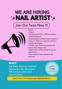 Lowongan Kerja Sebagai Nail Artist untuk Krisayu Beauty Penempatan di Denpasar