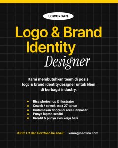 Lowongan Kerja Sebagai Logo & Brand Identity Designer untuk Neoxica Penempatan di Denpasar