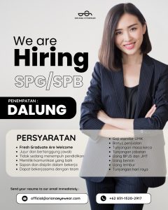 Lowongan Kerja Sebagai SPG/SPB untuk Oriana Eyewear Penempatan di Dalung, Badung