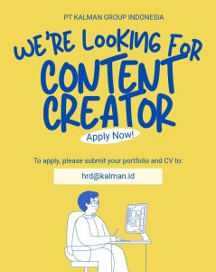 Lowongan Kerja Sebagai Social Media Admin, Graphic Designer, Customer Service Admin, Content Creator, HR Admin Talent Acquisition untuk PT Kalman Group Indonesia Penempatan di Denpasar