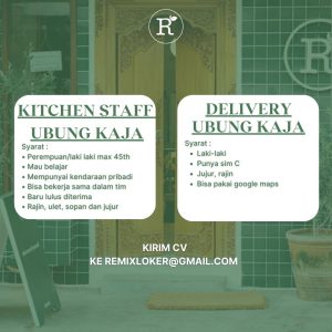 Lowongan Kerja Sebagai Kitchen Staff, Delivery untuk Remix Juice Co Penempatan di Ubung, Denpasar
