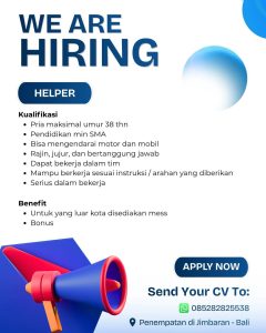 Lowongan Kerja Helper untuk Kara Seafood Jimbaran