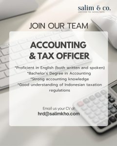 Lowongan Kerja Sebagai Accounting dan Tax Officer untuk Salim & Co Penempatan di Badung

