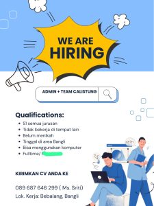 Lowongan Kerja Sebagai Admin, Team Calistung untuk Brilliant Kids Penempatan di Bangli
