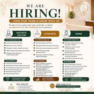 Lowongan Kerja Sebagai Aesthetic Doctor, Supervisor dan Nurse untuk Revora Clinic Penempatan di Denpasar
