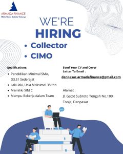 Lowongan Kerja Sebagai Collector dan CIMO untuk Armada Finance Penempatan di Denpasar
