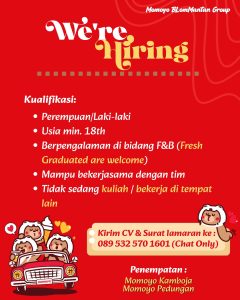 Lowongan Kerja Sebagai Crew Outlet untuk Momoyo Penempatan di Denpasar