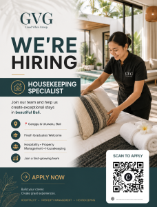Lowongan Kerja Sebagai Housekeeping Specialist dan Engineering Specialist untuk Good Vibes Group Penempatan di Badung