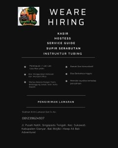 Lowongan Kerja Sebagai Kasir, Hostess, Service Guide, Supir Serabutan dan Instruktur Tubing untuk KeepAll Bali Adventure Penempatan di Singapadu, Gianyar