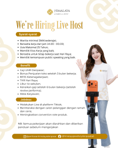 Lowongan Kerja Sebagai Live Host untuk Himalaya Jewelry Penempatan di Denpasar
