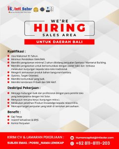 Lowongan Kerja Sebagai Sales Area, Sales Project, Sales Retail untuk Inti Solar Bali Penempatan di Badung