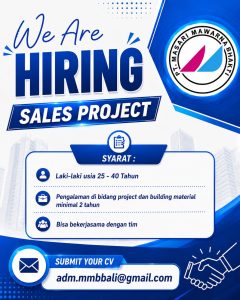 Lowongan Kerja Sebagai Sales Project untuk PT. Masari Mawarna Bhakti Penempatan di Denpasar