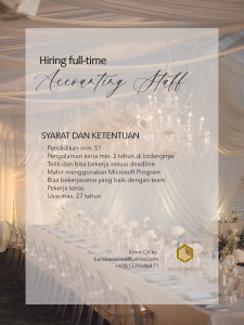 Lowongan Kerja Sebagai Accounting Staff dan Staff Gudang untuk Bali Sewa-Sewa Penempatan di Denpasar